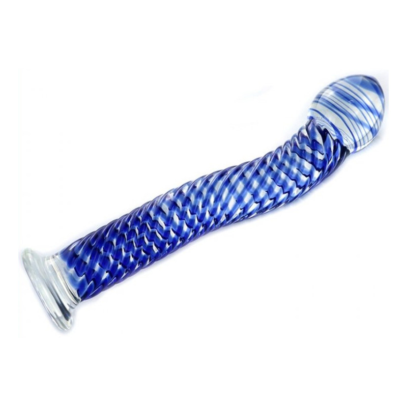 Generique Gode en verre Blue Wave 17.5 x 2.6 cm